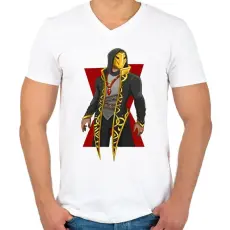 PRINTFASHION Fortnite Golden - Férfi V-nyakú póló - Fehér