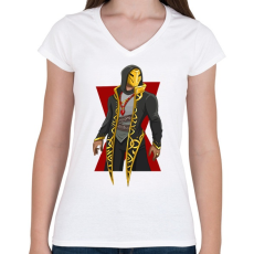 PRINTFASHION Fortnite Golden - Női V-nyakú póló - Fehér