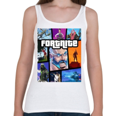 PRINTFASHION Fortnite GTA Edition - Női atléta - Fehér