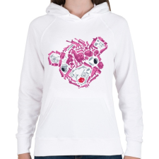 PRINTFASHION Fortnite gun's - Női kapucnis pulóver - Fehér női pulóver, kardigán