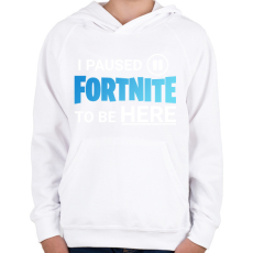 PRINTFASHION Fortnite - Gyerek kapucnis pulóver - Fehér