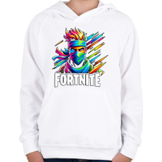 PRINTFASHION Fortnite - Gyerek kapucnis pulóver - Fehér