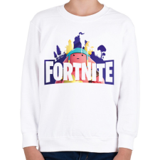 PRINTFASHION Fortnite - Gyerek pulóver - Fehér gyerek pulóver, kardigán