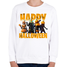 PRINTFASHION Fortnite halloween - Gyerek pulóver - Fehér