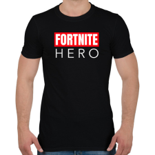 PRINTFASHION FORTNITE HERO - Férfi póló - Fekete férfi póló