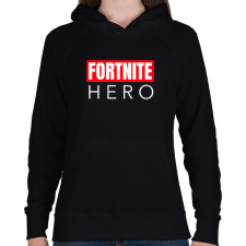 PRINTFASHION FORTNITE HERO - Női kapucnis pulóver - Fekete női pulóver, kardigán
