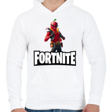 PRINTFASHION Fortnite Joey Caliante - Férfi kapucnis pulóver - Fehér