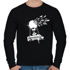 PRINTFASHION Fortnite Jump - Férfi pulóver - Fekete