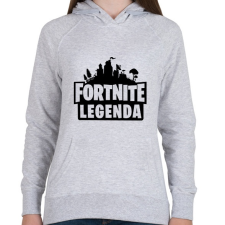 PRINTFASHION Fortnite Legenda - Fekete - Női kapucnis pulóver - Sport szürke női pulóver, kardigán