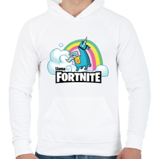 PRINTFASHION Fortnite Llama - Férfi kapucnis pulóver - Fehér