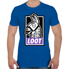 PRINTFASHION Fortnite Llama Loot - Férfi póló - Királykék