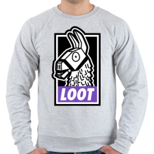 PRINTFASHION Fortnite Llama Loot - Férfi pulóver - Sport szürke férfi pulóver, kardigán