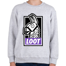 PRINTFASHION Fortnite Llama Loot - Gyerek pulóver - Sport szürke gyerek pulóver, kardigán