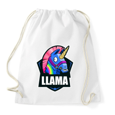 PRINTFASHION Fortnite LLÁMA - Sportzsák, Tornazsák - Fehér tornazsák