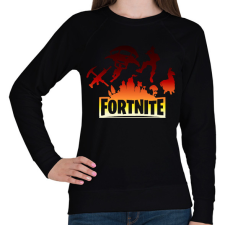 PRINTFASHION fortnite logó 2 - Női pulóver - Fekete női pulóver, kardigán