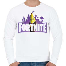 PRINTFASHION Fortnite logo - Férfi pulóver - Fehér