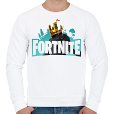 PRINTFASHION Fortnite logo Marshmello - Férfi pulóver - Fehér