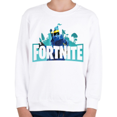 PRINTFASHION Fortnite logo Ninja - Gyerek pulóver - Fehér