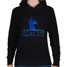 PRINTFASHION Fortnite logó - Női kapucnis pulóver - Fekete női pulóver, kardigán