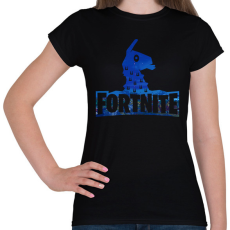 PRINTFASHION Fortnite logó - Női póló - Fekete