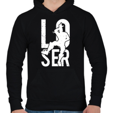 PRINTFASHION Fortnite Loser - Férfi kapucnis pulóver - Fekete férfi pulóver, kardigán