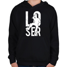 PRINTFASHION Fortnite Loser - Gyerek kapucnis pulóver - Fekete