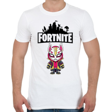 PRINTFASHION Fortnite Max drift - Férfi póló - Fehér férfi póló