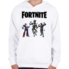 PRINTFASHION Fortnite Mecha - Gyerek kapucnis pulóver - Fehér