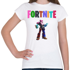PRINTFASHION Fortnite Mecha Team Leader - Női póló - Fehér