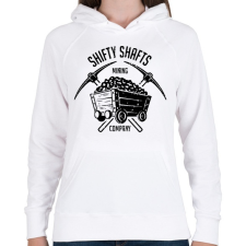 PRINTFASHION Fortnite Mining Company - Női kapucnis pulóver - Fehér női pulóver, kardigán