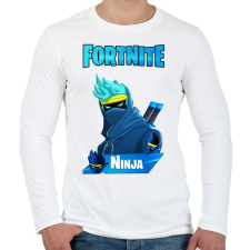 PRINTFASHION Fortnite Ninja  - Férfi hosszú ujjú póló - Fehér férfi póló
