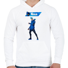 PRINTFASHION Fortnite Ninja - Férfi kapucnis pulóver - Fehér