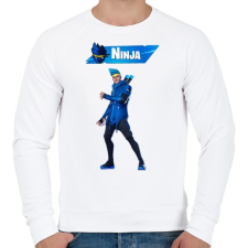PRINTFASHION Fortnite Ninja - Férfi pulóver - Fehér férfi pulóver, kardigán