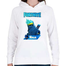 PRINTFASHION Fortnite Ninja  - Női kapucnis pulóver - Fehér