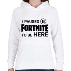 PRINTFASHION Fortnite - Női kapucnis pulóver - Fehér