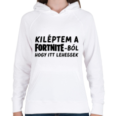 PRINTFASHION Fortnite - Női kapucnis pulóver - Fehér