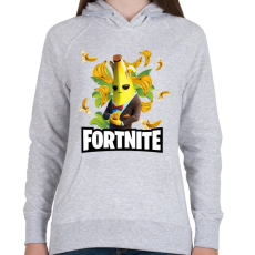PRINTFASHION Fortnite Peely - Női kapucnis pulóver - Sport szürke