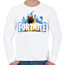PRINTFASHION Fortnite Poggo - Férfi pulóver - Fehér férfi pulóver, kardigán