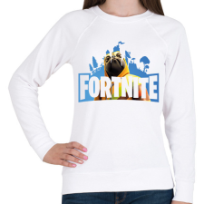 PRINTFASHION Fortnite Poggo - Női pulóver - Fehér női pulóver, kardigán