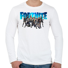 PRINTFASHION Fortnite poster 3 - Férfi hosszú ujjú póló - Fehér férfi póló