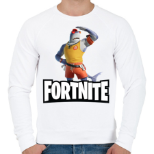 PRINTFASHION Fortnite Safety First Steve - Férfi pulóver - Fehér férfi pulóver, kardigán