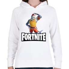 PRINTFASHION Fortnite Safety First Steve - Női kapucnis pulóver - Fehér
