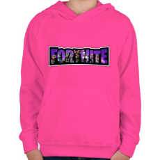 PRINTFASHION Fortnite season6 - Gyerek kapucnis pulóver - Fukszia