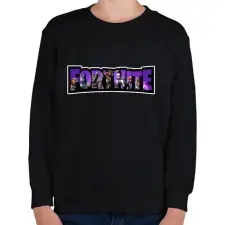 PRINTFASHION Fortnite season6 - Gyerek pulóver - Fekete gyerek pulóver, kardigán
