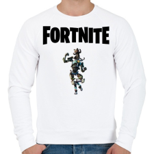 PRINTFASHION Fortnite Shadow Mecha Kitty - Férfi pulóver - Fehér férfi pulóver, kardigán