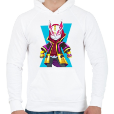 PRINTFASHION Fortnite skin - Férfi kapucnis pulóver - Fehér férfi pulóver, kardigán