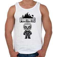 PRINTFASHION Fortnite Skull trooper - Férfi atléta - Fehér atléta, trikó
