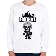 PRINTFASHION Fortnite Skull trooper - Gyerek pulóver - Fehér gyerek pulóver, kardigán