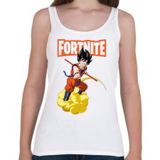 PRINTFASHION Fortnite - Son Goku - Női atléta - Fehér női trikó