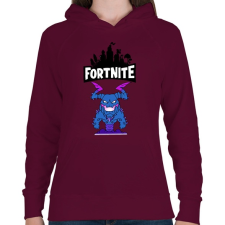 PRINTFASHION Fortnite Storm king - Női kapucnis pulóver - Bordó női pulóver, kardigán